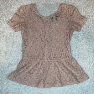Pink lace top